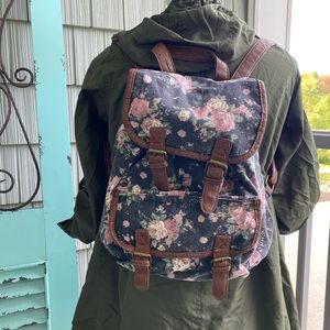 Adorable Vintage Flower Backpack retro floral